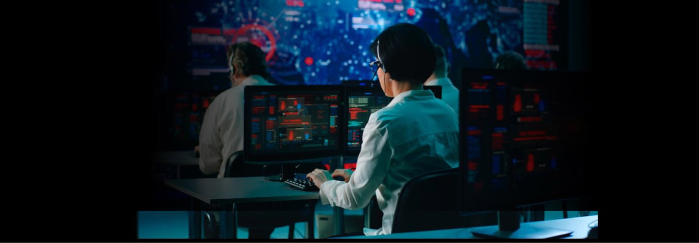 Analysts working in a SOC